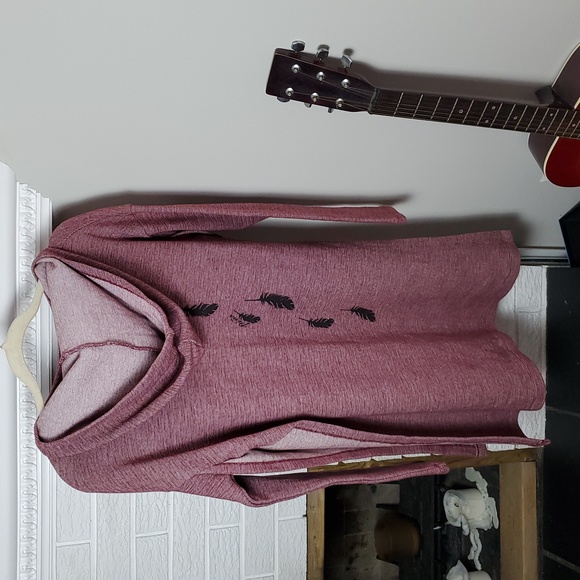 Women's Piña Printed With Eagles And Feathers Hoodie Hippy Poncho Size S - Picture 3 of 15